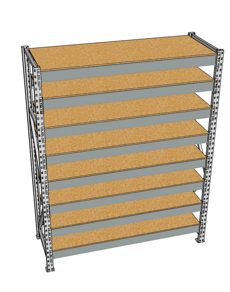 Стеллаж грузовой СГР 3000x1500x400 8 полок (ДСП) купить в Северодвинске Стеллаж грузовой СГР 3000x1500x400 8 полок (ДСП) купить в Северодвинске