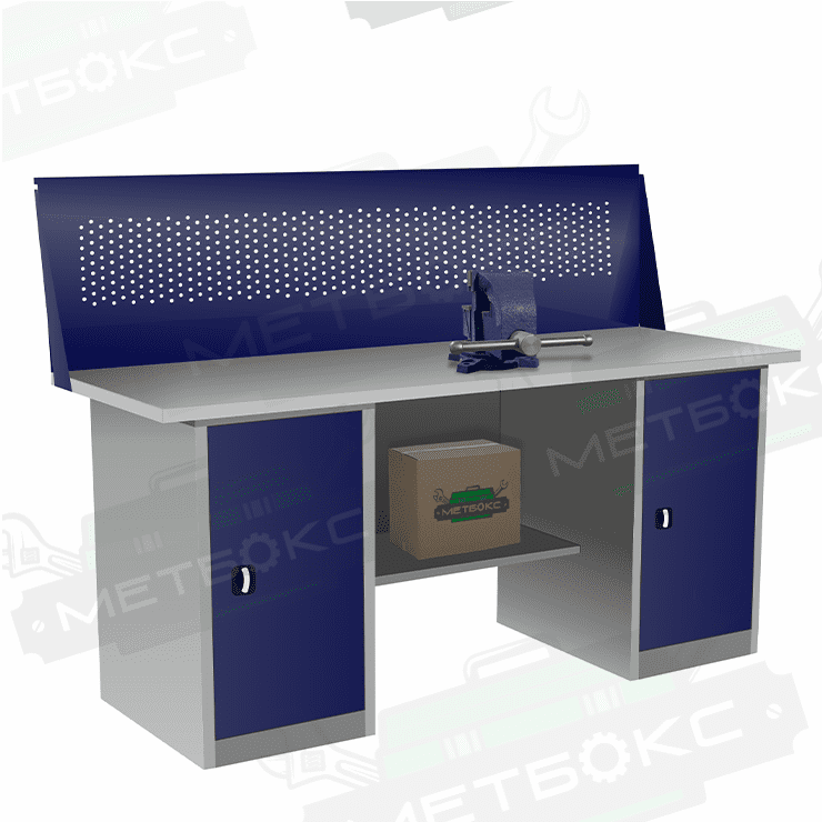 Верстак двухтумбовый ВП-5/1,9 с экраном купить в Северодвинске Верстак двухтумбовый ВП-5/1,9 с экраном купить в Северодвинске