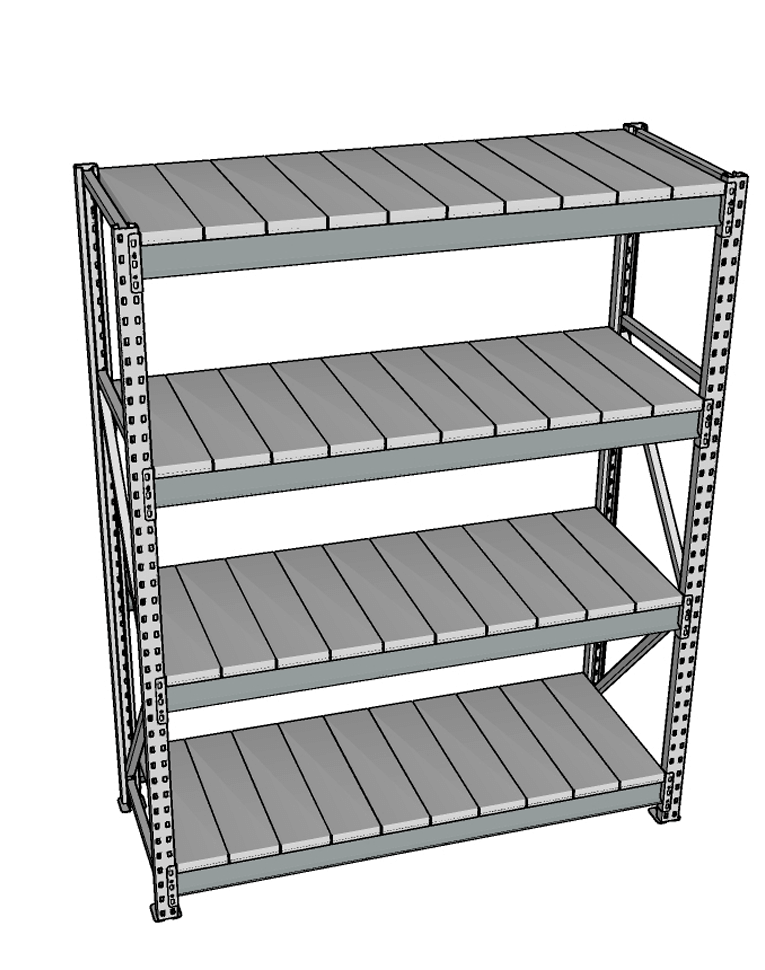 Стеллаж грузовой СГР 2500x1800x500 4 полки (металл) купить в Северодвинске Стеллаж грузовой СГР 2500x1800x500 4 полки (металл) купить в Северодвинске