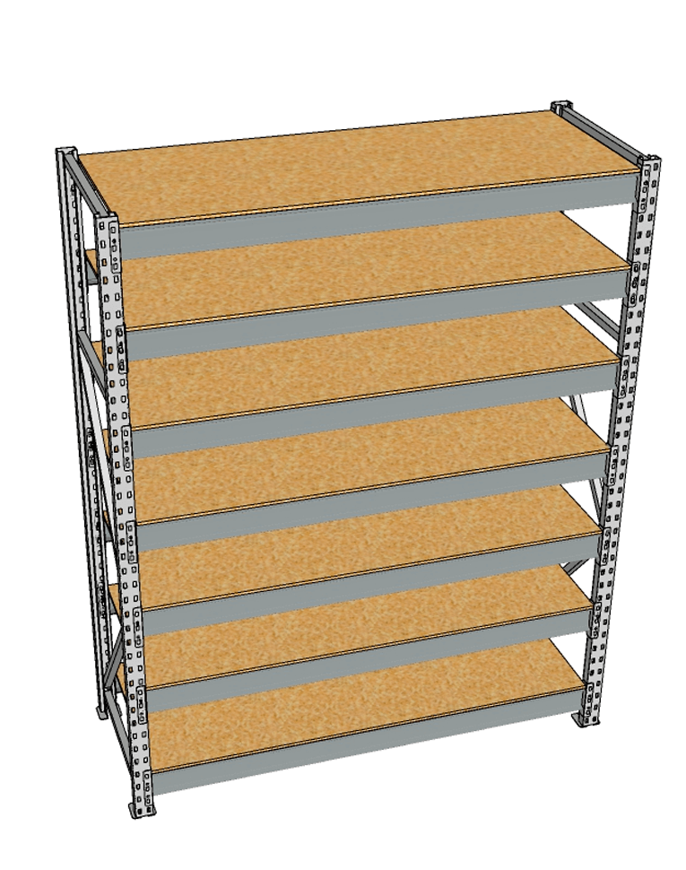Стеллаж грузовой СГР 2500x2100x400 7 полок (ДСП) купить в Северодвинске Стеллаж грузовой СГР 2500x2100x400 7 полок (ДСП) купить в Северодвинске