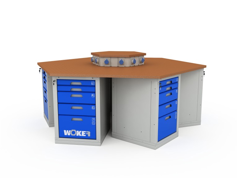 Верстак шеститумбовый WOKER PRO 6005.2500 купить в Северодвинске