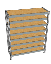 Стеллаж грузовой СГР 3000x2100x600 8 полок (ДСП) Стеллаж грузовой СГР 3000x2100x600 8 полок (ДСП)