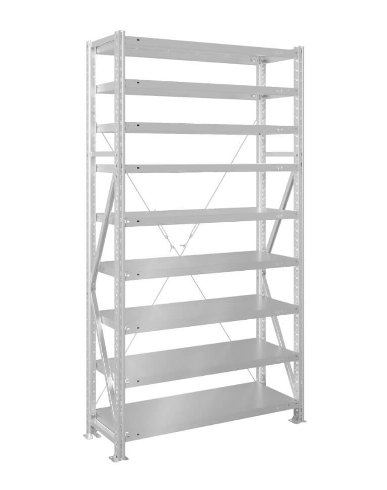 Стеллаж MS U 2000x1200x400 9 полок (280 кг, металл) купить в Северодвинске