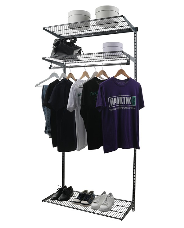 Гардеробная система Практик Home Basic G90 графит купить в Северодвинске Гардеробная система Практик Home Basic G90 графит купить в Северодвинске