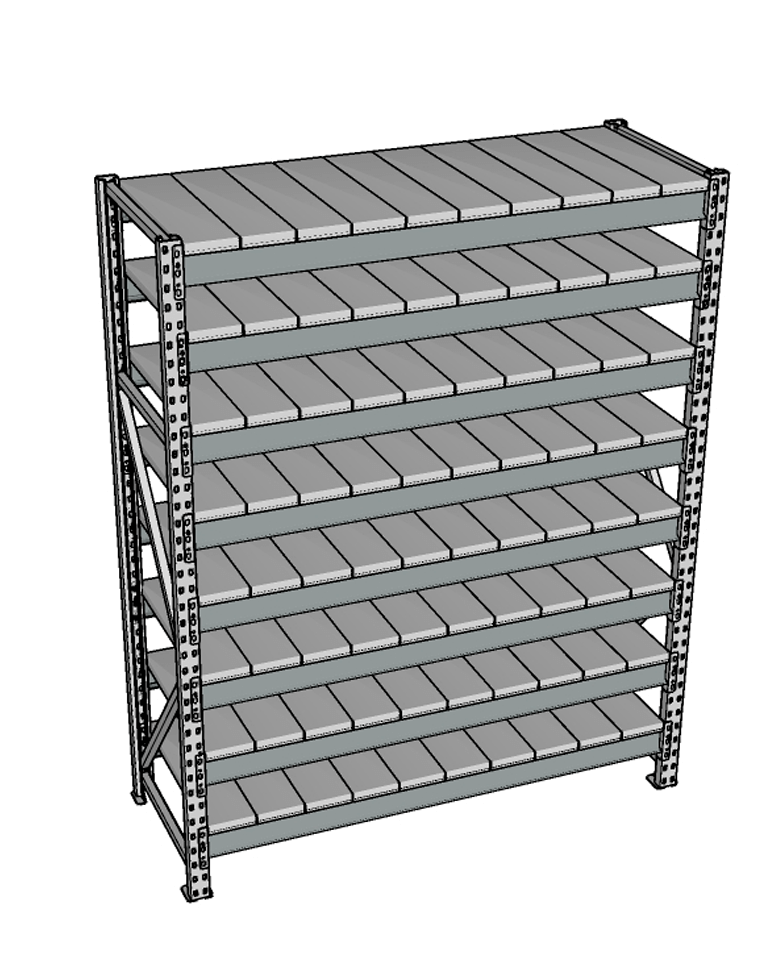 Стеллаж грузовой СГР 2500x2100x1000 8 полок (металл) купить в Северодвинске Стеллаж грузовой СГР 2500x2100x1000 8 полок (металл) купить в Северодвинске