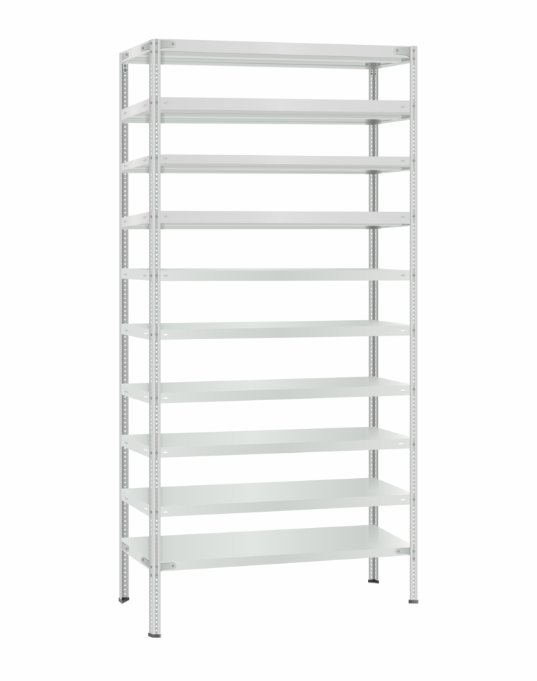 Стеллаж металлический Титан МС-500 2400х1000х300 10 полок купить в Северодвинске Стеллаж металлический Титан МС-500 2400х1000х300 10 полок купить в Северодвинске