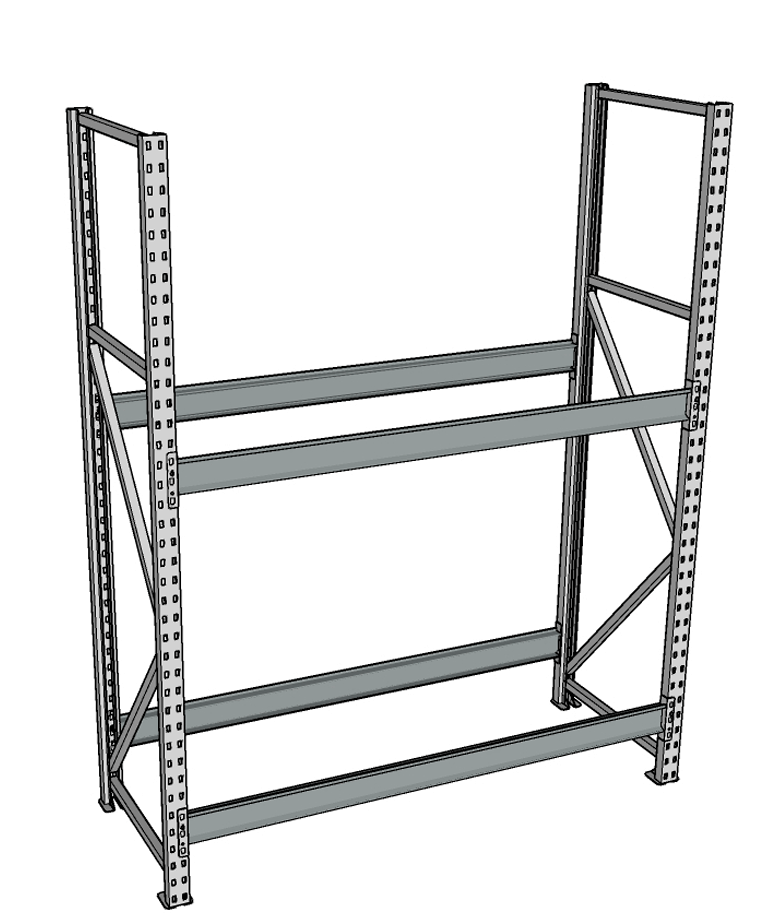 Стеллаж грузовой СГР 2500x900x1000 2 полки (без настила) купить в Северодвинске
