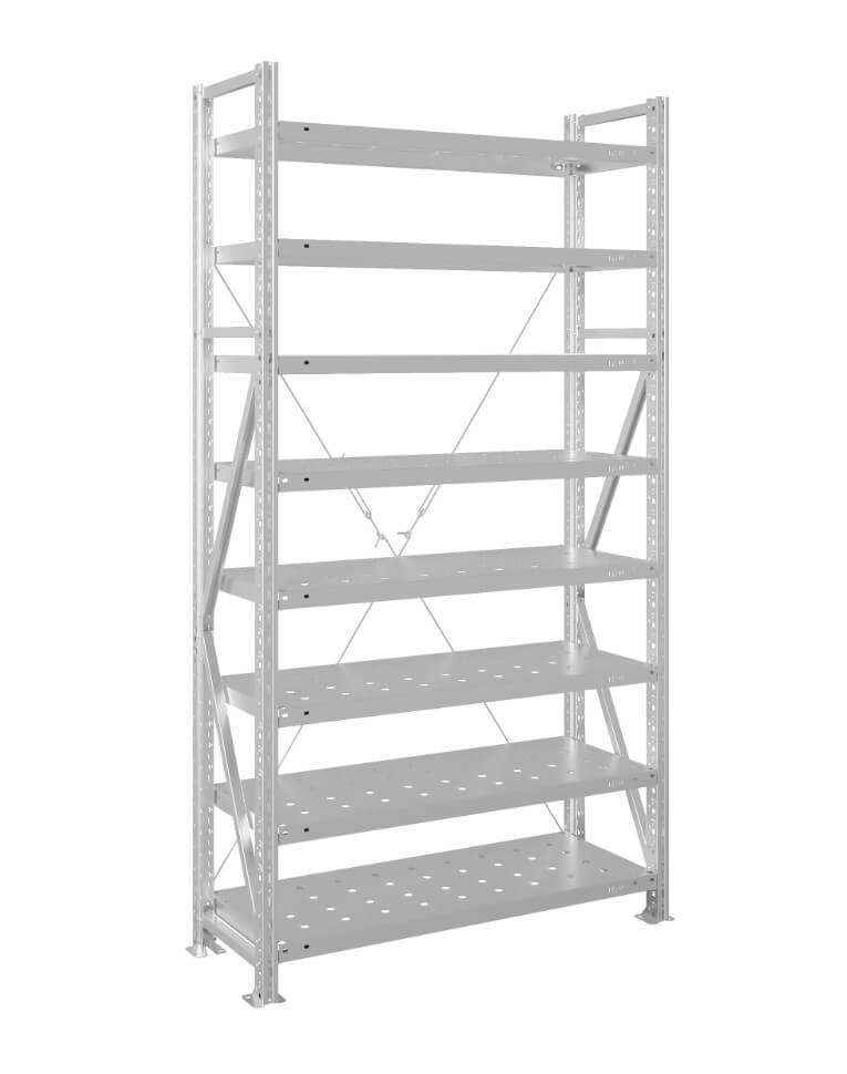 Стеллаж MS U 2000x1200x500 8 полок (280 кг, перф) купить в Северодвинске Стеллаж MS U 2000x1200x500 8 полок (280 кг, перф) купить в Северодвинске