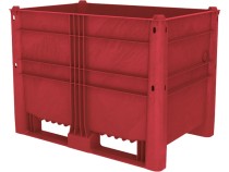 Контейнер пластиковый 1200х800х870 красный, сплошной Контейнер пластиковый 1200х800х870 красный, сплошной