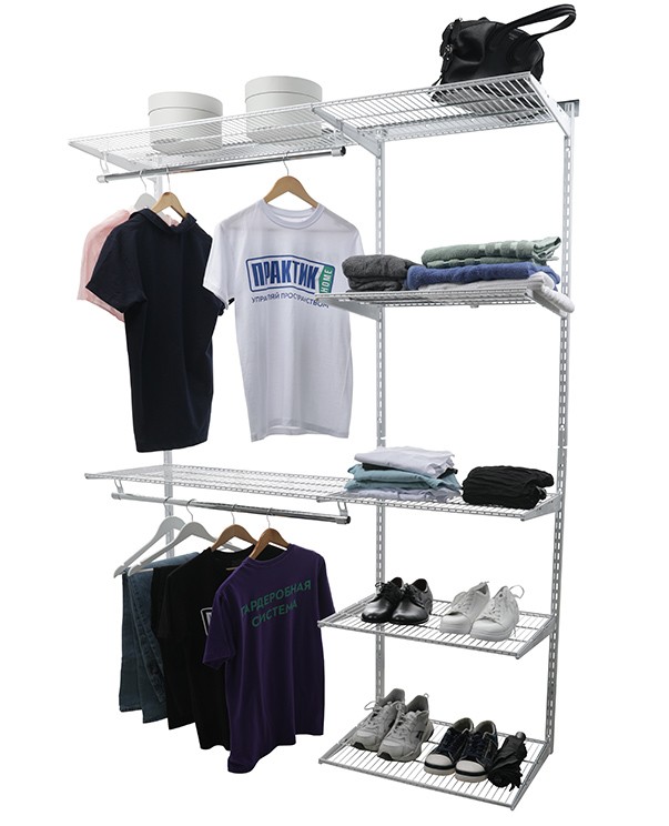 Гардеробная система Практик Home Optima G150 белая купить в Северодвинске Гардеробная система Практик Home Optima G150 белая купить в Северодвинске