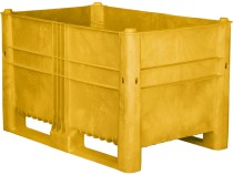 Контейнер пластиковый 1200х800х740 желтый, сплошной Контейнер пластиковый 1200х800х740 желтый, сплошной