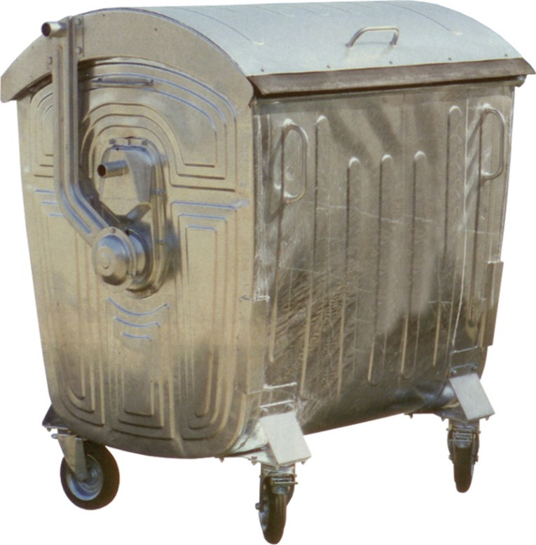 Мусорный контейнер на колёсах (1100 л) оцинкованный купить в Северодвинске Мусорный контейнер на колёсах (1100 л) оцинкованный купить в Северодвинске