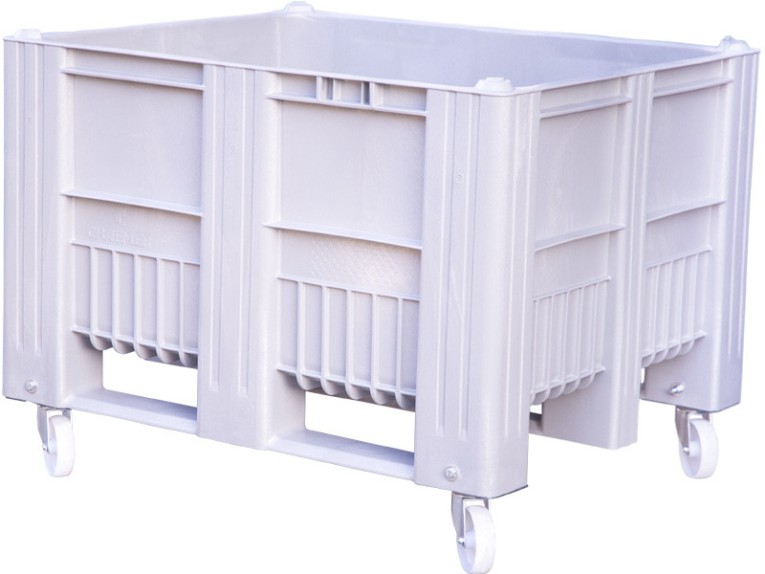 BoxPallet 1200x1000x900 мм сплошной на колесах серый купить в Северодвинске BoxPallet 1200x1000x900 мм сплошной на колесах серый купить в Северодвинске