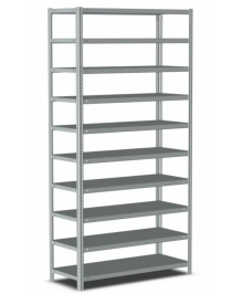 Стеллаж металлический Титан МС-500 2200х1200х500 10 полок Стеллаж металлический Титан МС-500 2200х1200х500 10 полок