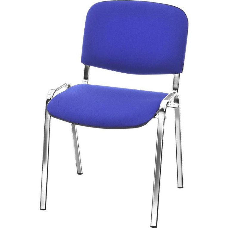 Стул Изо (синяя ткань, хром) купить в Северодвинске