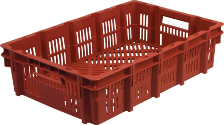 Ящик для заморозки 600х400х150 конусный,перф. красный купить в Северодвинске Ящик для заморозки 600х400х150 конусный,перф. красный купить в Северодвинске