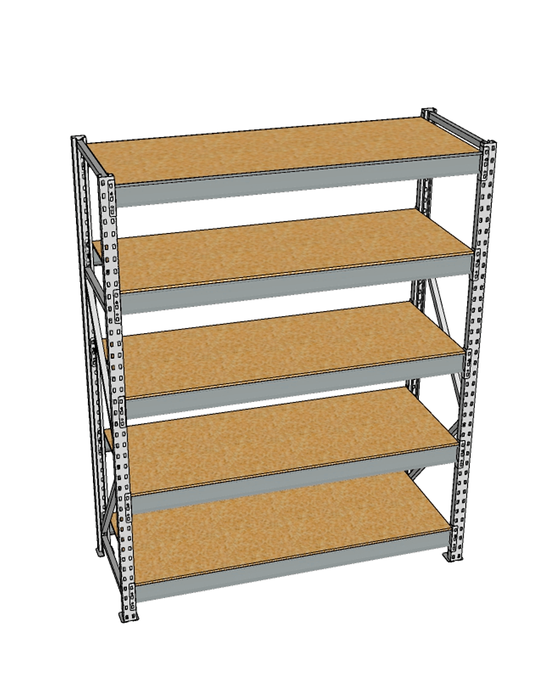 Стеллаж грузовой СГР 3000x2100x400 5 полок (ДСП) купить в Северодвинске