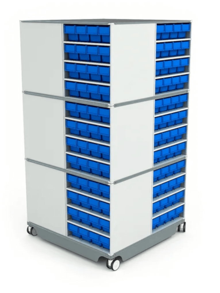 КП-02 Кассетница поворотная с синими ящиками купить в Северодвинске КП-02 Кассетница поворотная с синими ящиками купить в Северодвинске