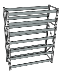 Стеллаж грузовой СГР 2500x900x800 7 полок (без настила)