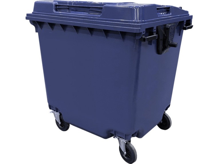 Мусорный контейнер 1 100л. на колёсах цв. синий купить в Северодвинске Мусорный контейнер 1 100л. на колёсах цв. синий купить в Северодвинске