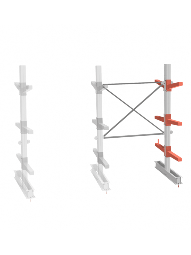 СТ-062 Стеллаж двухсторонний 3 яруса ДОП. купить в Северодвинске
