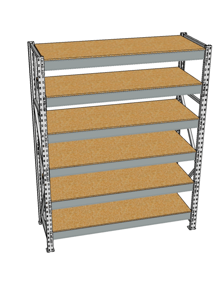 Стеллаж грузовой СГР 3000x1200x500 6 полок (ДСП) купить в Северодвинске Стеллаж грузовой СГР 3000x1200x500 6 полок (ДСП) купить в Северодвинске