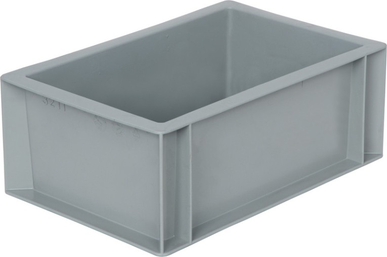 Ящик 300х200х120 сплошной, без ручек, гладкое дно, серый B-3211 купить в Северодвинске Ящик 300х200х120 сплошной, без ручек, гладкое дно, серый B-3211 купить в Северодвинске