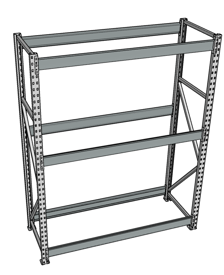 Стеллаж грузовой СГР 2500x1500x400 3 полки (без настила) купить в Северодвинске Стеллаж грузовой СГР 2500x1500x400 3 полки (без настила) купить в Северодвинске