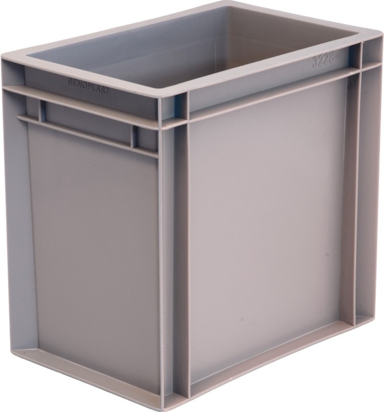 Ящик 300х200х290 сплошной, без ручек, гладкое дно, серый B-3228 купить в Северодвинске