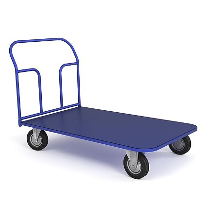 Тележка платформенная ТП 7 (г/п 450 кг, 1400x800 мм, колеса черная резина 160 мм) купить в Северодвинске