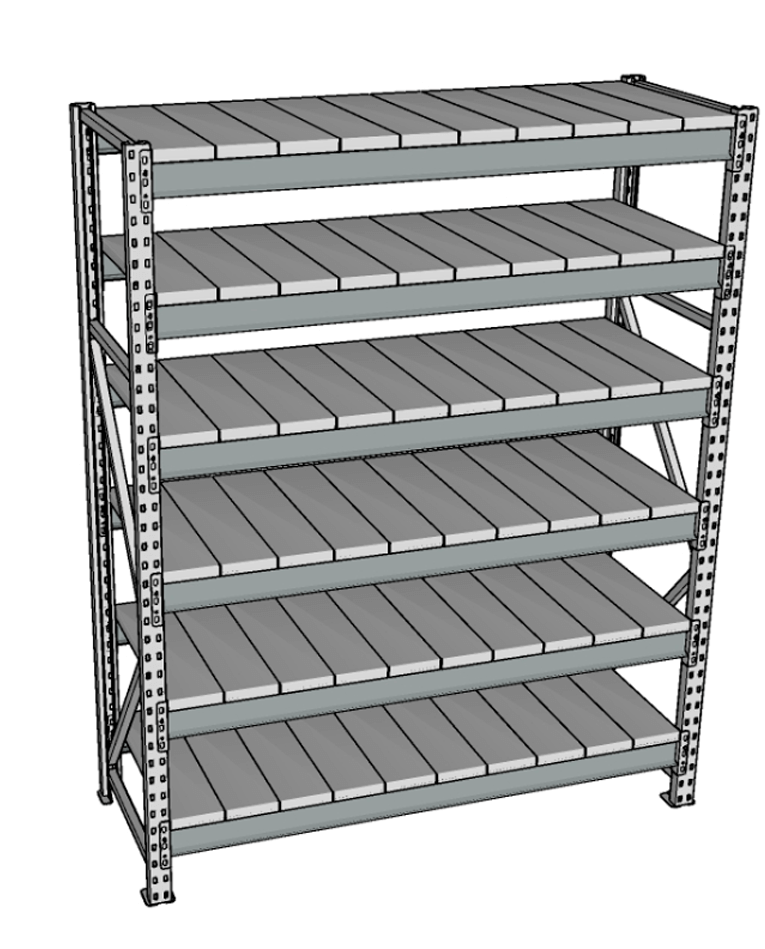 Стеллаж грузовой СГР 2500x1800x600 6 полок (металл) купить в Северодвинске Стеллаж грузовой СГР 2500x1800x600 6 полок (металл) купить в Северодвинске