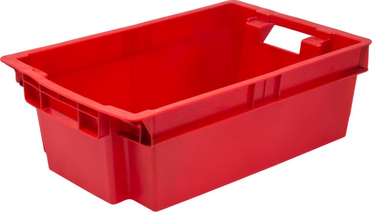 Ящик 600х400х200 сплошной с гладким дном, вес 1,7 кг красный купить в Северодвинске Ящик 600х400х200 сплошной с гладким дном, вес 1,7 кг красный купить в Северодвинске