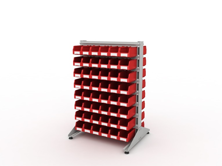 Стеллаж для пластиковых лотков SORTEX двухсторонний 1500x1000x800.02 купить в Северодвинске
