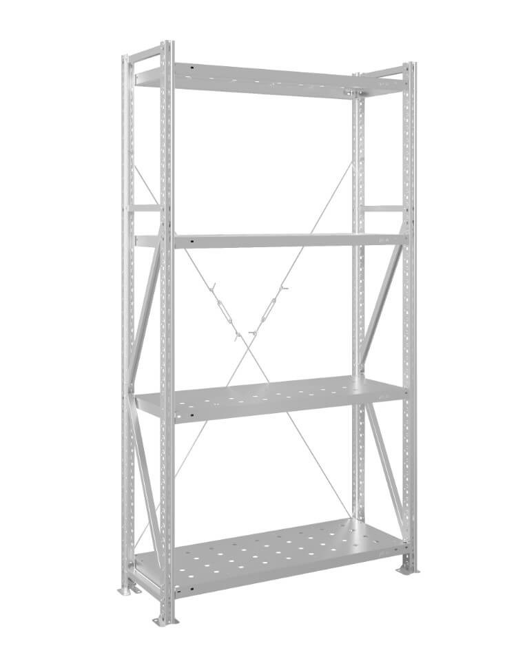 Стеллаж MS U 2500x700x800 4 полки (300 кг, перф) купить в Северодвинске Стеллаж MS U 2500x700x800 4 полки (300 кг, перф) купить в Северодвинске