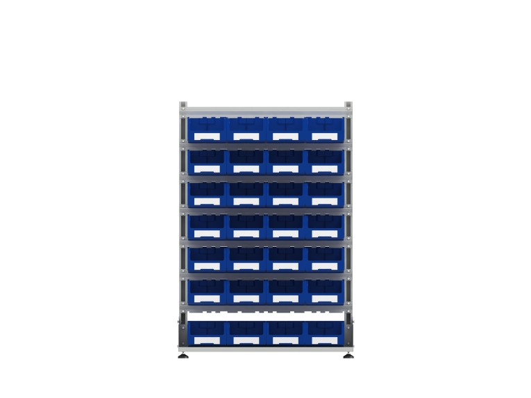 Стеллаж для пластиковых лотков SORTEX двухсторонний 1500x1000x800.03 купить в Северодвинске