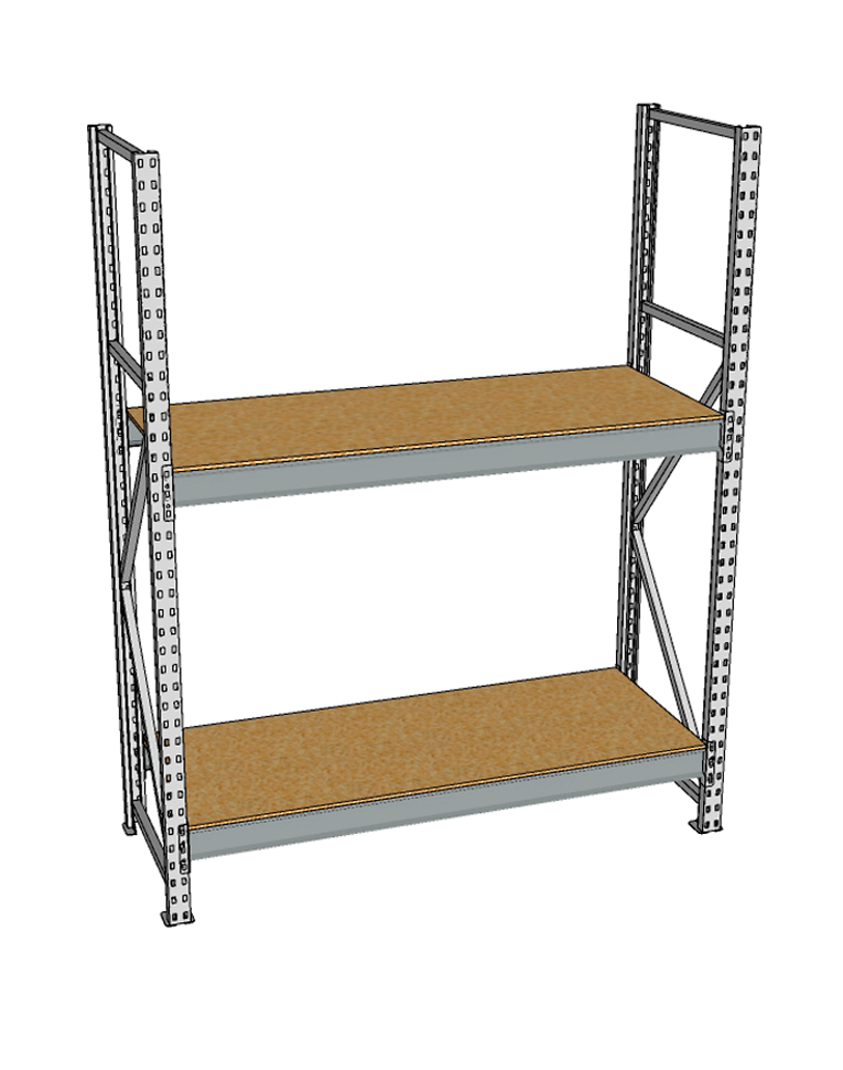 Стеллаж грузовой СГР 3000x2100x500 2 полки (ДСП) купить в Северодвинске