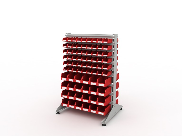Стеллаж для пластиковых лотков SORTEX двухсторонний 1500x1000x800.04 купить в Северодвинске