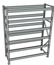 Стеллаж грузовой СГР 2000x2100x500 6 полок (без настила) Стеллаж грузовой СГР 2000x2100x500 6 полок (без настила)
