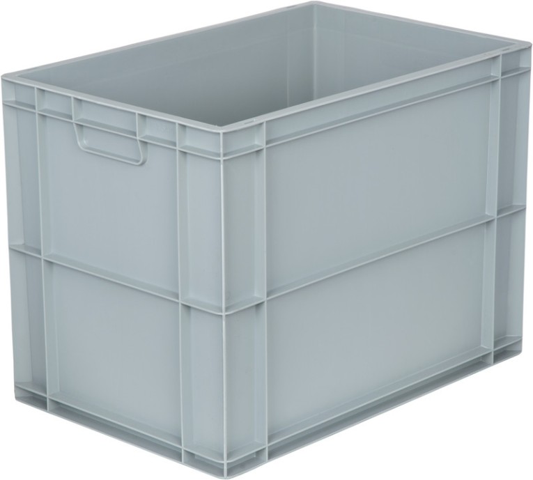 Ящик 600х400х450 сплошной, без ручек, дно с усилением, серый B-4644 купить в Северодвинске Ящик 600х400х450 сплошной, без ручек, дно с усилением, серый B-4644 купить в Северодвинске