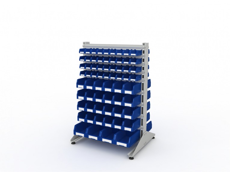 Стеллаж для пластиковых лотков SORTEX двухсторонний 1500x1000x800.05 купить в Северодвинске