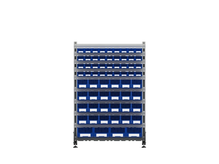 Стеллаж для пластиковых лотков SORTEX двухсторонний 1500x1000x800.05 купить в Северодвинске