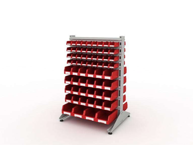 Стеллаж для пластиковых лотков SORTEX двухсторонний 1500x1000x800.05 купить в Северодвинске