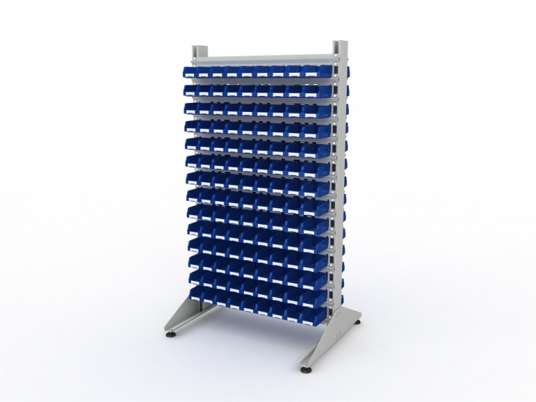 Стеллаж для пластиковых лотков SORTEX двухсторонний 1800x1000x800.01 купить в Северодвинске