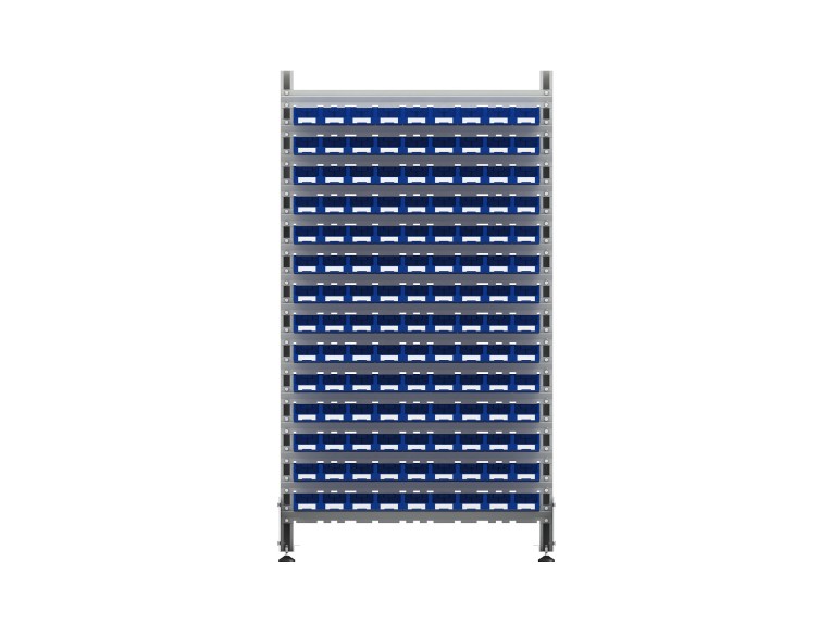 Стеллаж для пластиковых лотков SORTEX двухсторонний 1800x1000x800.01 купить в Северодвинске