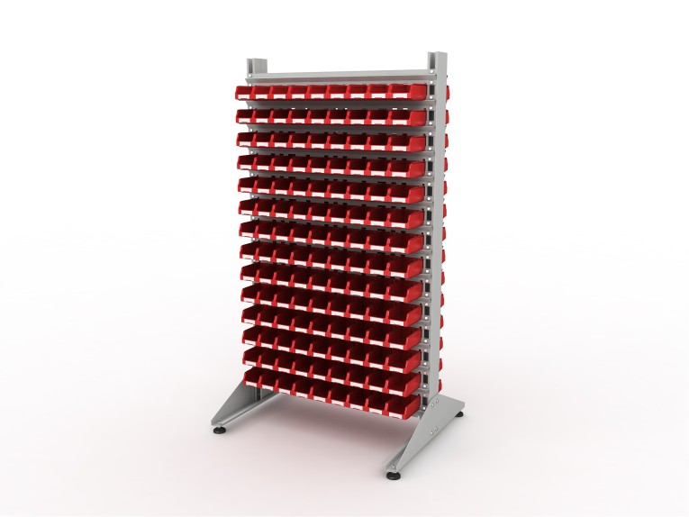 Стеллаж для пластиковых лотков SORTEX двухсторонний 1800x1000x800.01 купить в Северодвинске