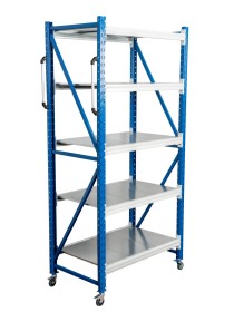 Стеллаж мобильный БиКом СТ-4 300x120x50 5 полок