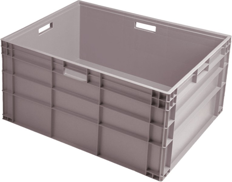 Ящик 800х600х455 сплошной, с ручками, дно с усилением, серый B-8644 купить в Северодвинске