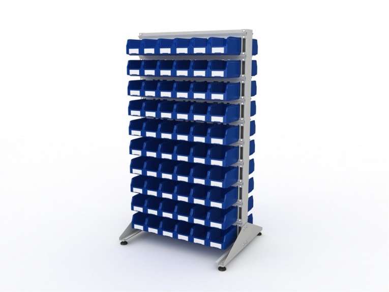 Стеллаж для пластиковых лотков SORTEX двухсторонний 1800x1000x800.02 купить в Северодвинске