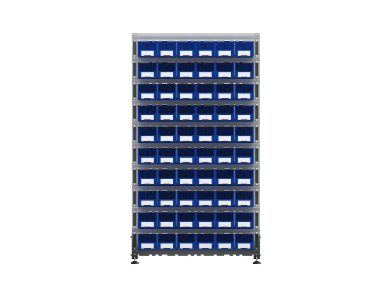 Стеллаж для пластиковых лотков SORTEX двухсторонний 1800x1000x800.02 купить в Северодвинске