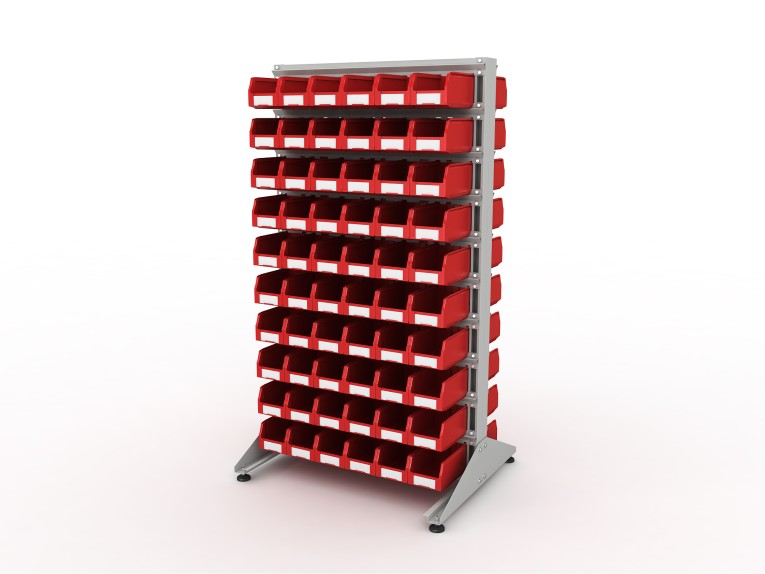 Стеллаж для пластиковых лотков SORTEX двухсторонний 1800x1000x800.02 купить в Северодвинске